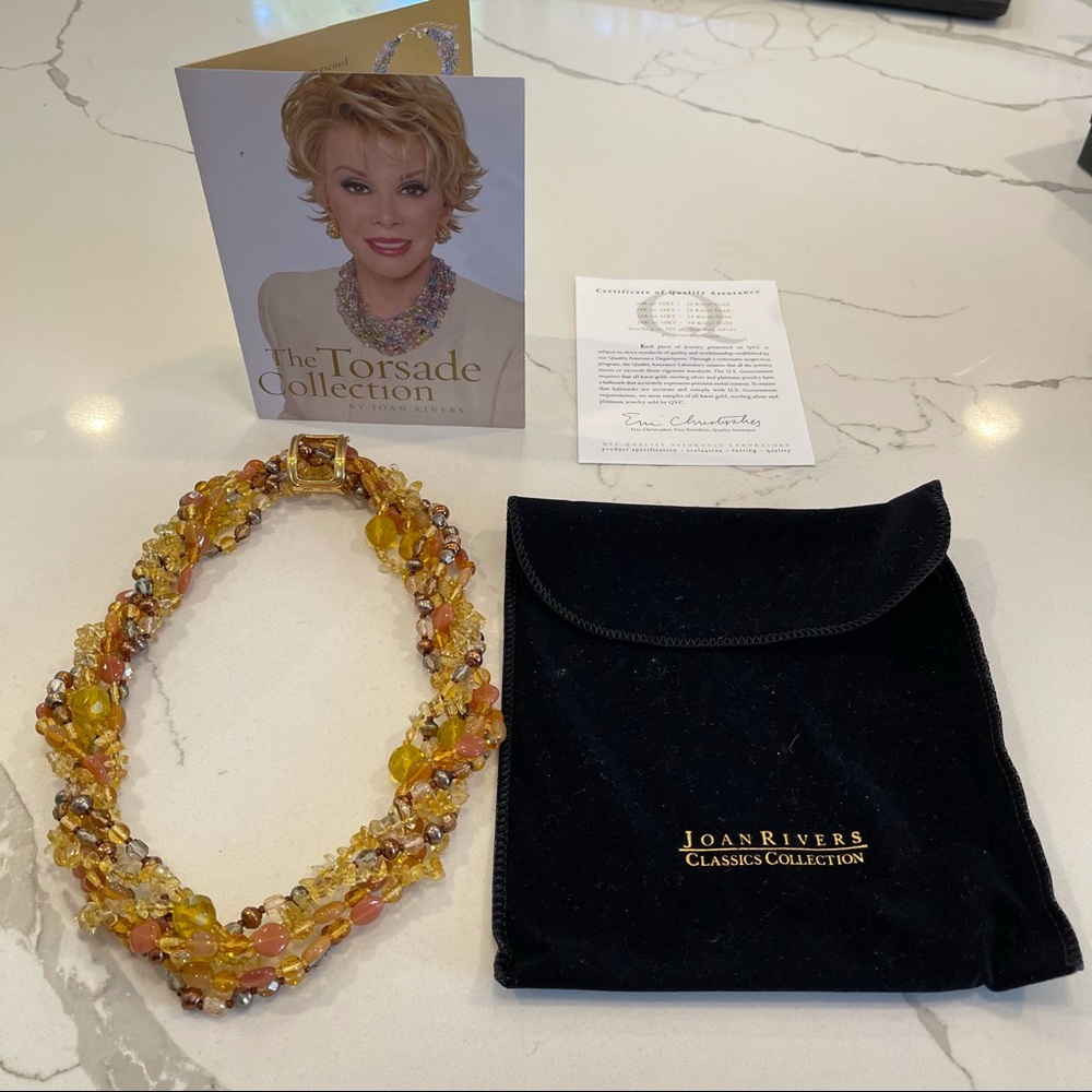 Joan Rivers Torsade Collection neutrals 3 strands